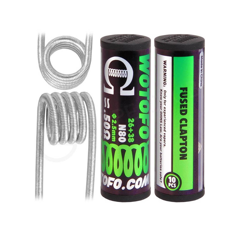 10ks Wotofo Fused Clapton Ni80 špirálky