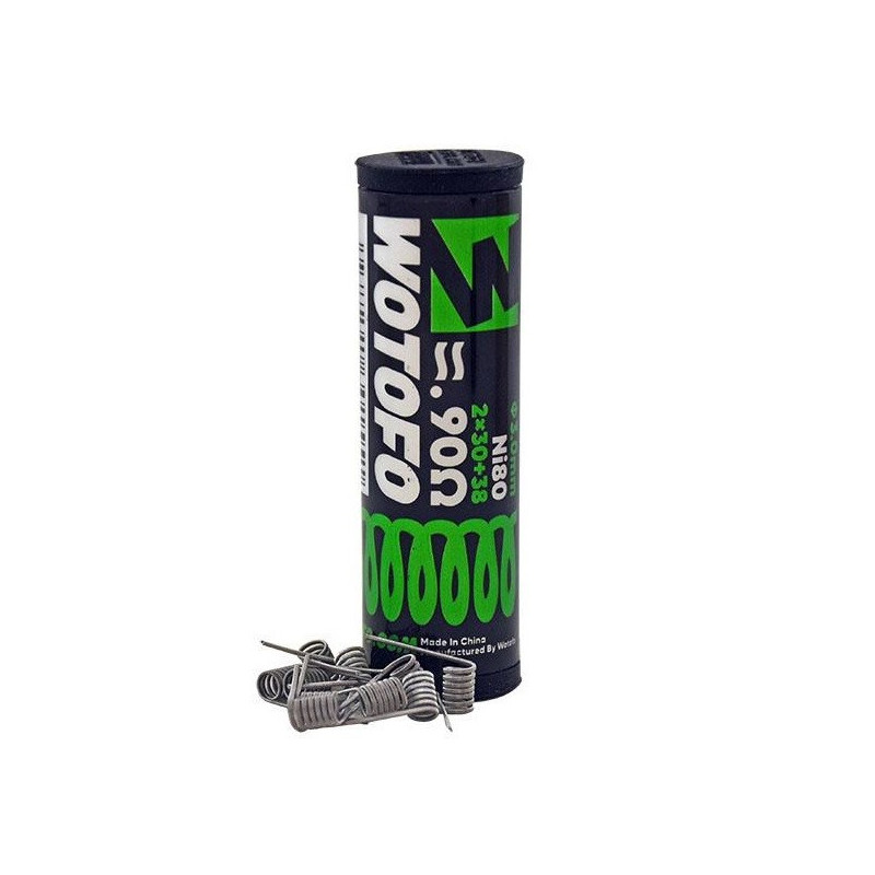 10ks Wotofo Dual Core Fused Clapton Ni80 0,90Ω špirálky