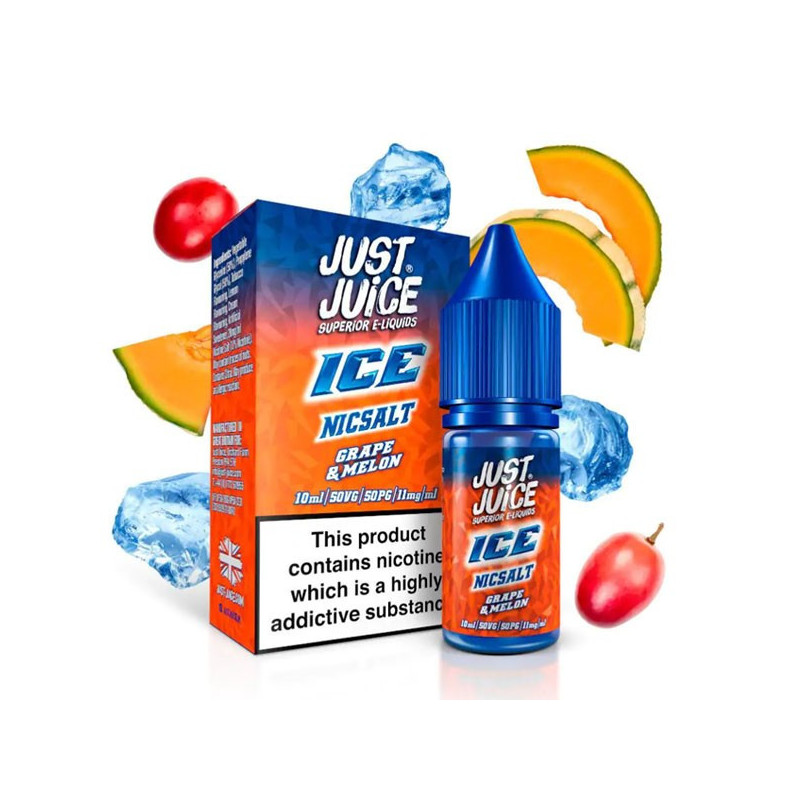 10ml Grape & Melon JUST JUICE ICE NICSALT e-liquid