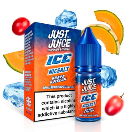 10ml Grape & Melon JUST JUICE ICE NICSALT e-liquid