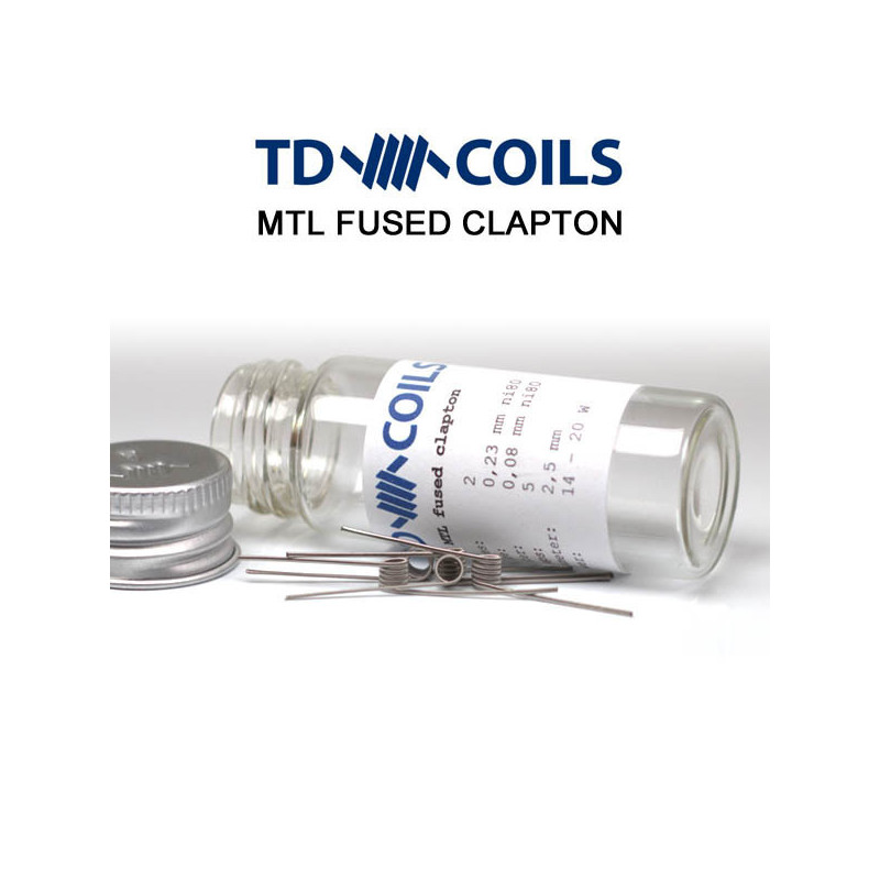 10ks TD COILS MTL Fused Clapton 0,8Ω Ni80