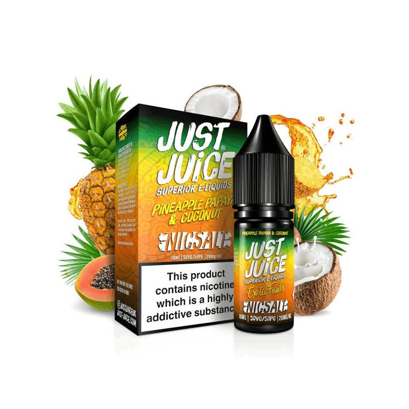 10ml Pineapple, Papaya & Coconut Just Juice Salt e-liquid
