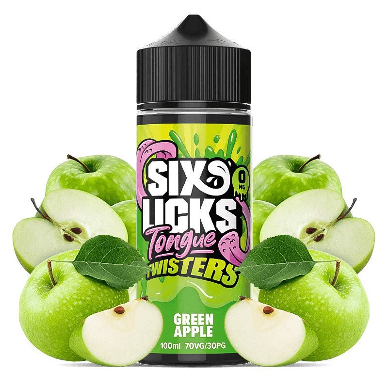 120ml Green Apple Six Licks Tongue Twisters - 100ml S&V