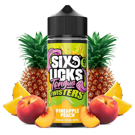 120ml Pineapple Peach Six Licks Tongue Twisters - 100ml S&V