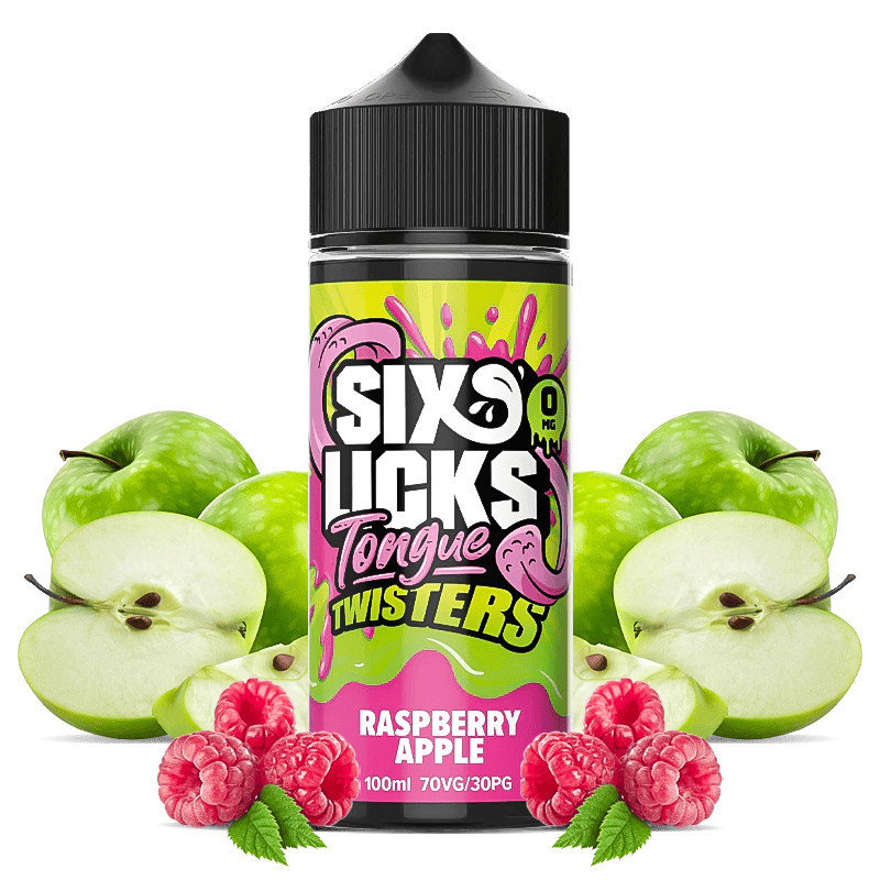 120ml Raspberry Apple Six Licks Tongue Twisters - 100ml S&V