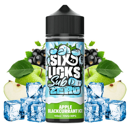 120ml Apple Blackcurrant Ice Six Licks Sub Zero - 100ml S&V