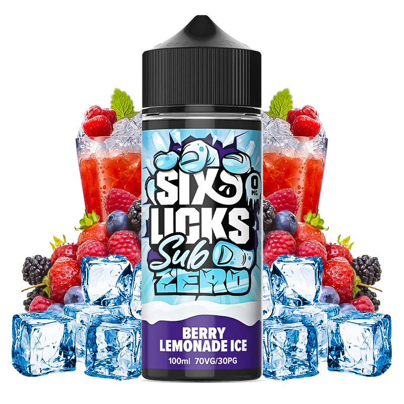 120ml Berry Lemonade Ice Six Licks Sub Zero - 100ml S&V