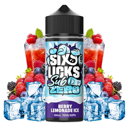 120ml Berry Lemonade Ice Six Licks Sub Zero - 100ml S&V
