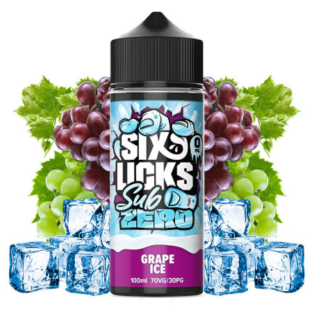 120ml Grape Ice Six Licks Sub Zero - 100ml S&V