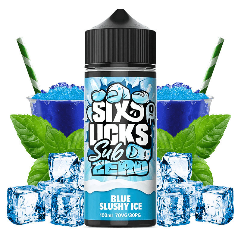 120ml Blue Slushy Ice Six Licks Sub Zero - 100ml S&V