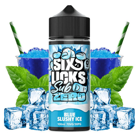 120ml Blue Slushy Ice Six Licks Sub Zero - 100ml S&V