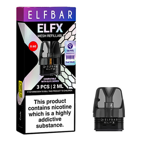 3-PACK Elfbar ELFX náhradný cartridge | www.e-smoke.sk