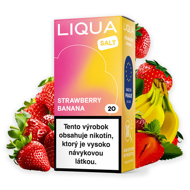 10 ml Strawberry Banana Liqua SALT e-liquid | www.e-smoke.sk