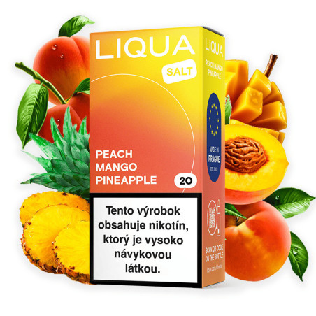 10 ml Peach Mango Pineapple Liqua SALT e-liquid | www.e-smoke.sk