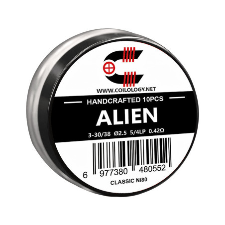 10ks Alien Ni80 Coilology špirálky - 0,42Ω | www.e-smoke.sk