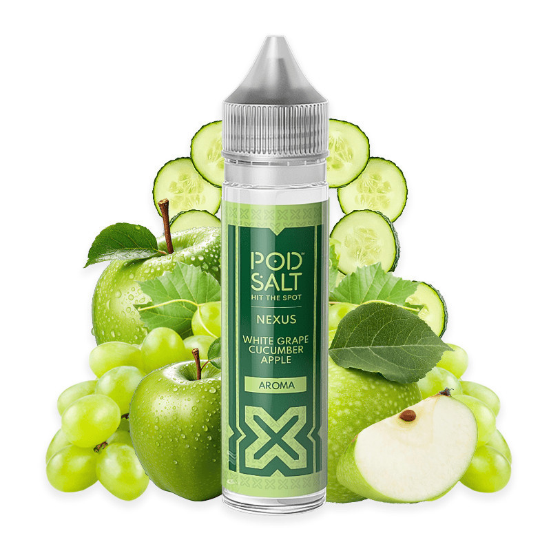 60ml White Grape Cucumber Apple POD SALT Nexus - 20ml S&V (Pro Green)
