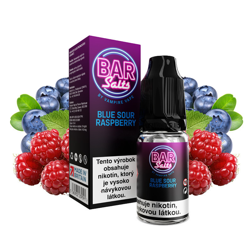 10ml Blue Sour Raspberry Vampire Vape BAR SALTS e-liquid