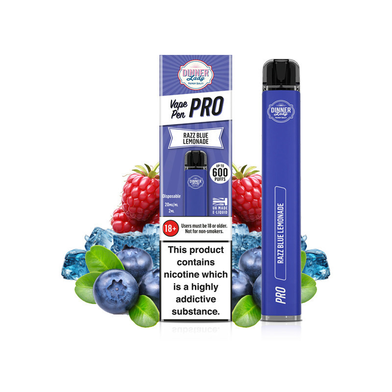 Blue Razz Lemonade Dinner Lady Vape Pen PRO jednorazová el. cigareta