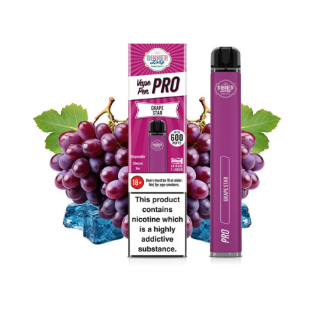 Grape Star Dinner Lady Vape Pen PRO jednorazová el. cigareta