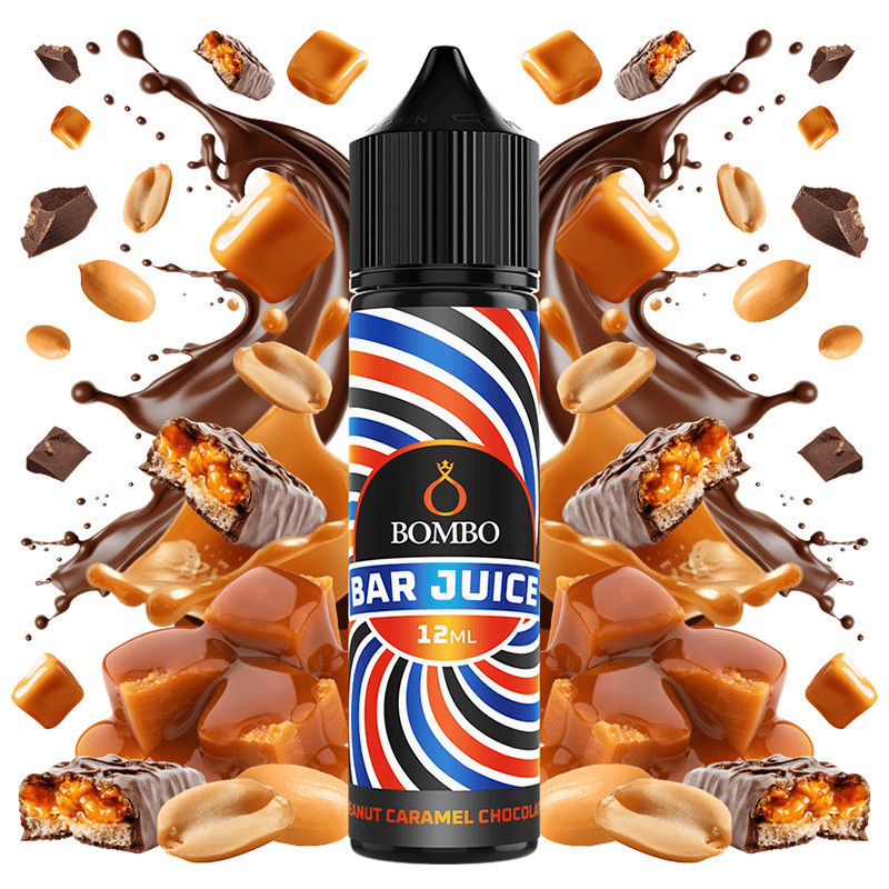60ml Peanut Chocolate Caramel Bombo Bar Juice - 12ml S&V | www.e-smoke.sk