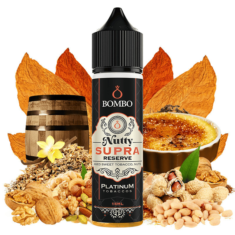60ml Nutty Supra Reserve Bombo Platinum Tobaccos - 15ml S&V | www.e-smoke.sk