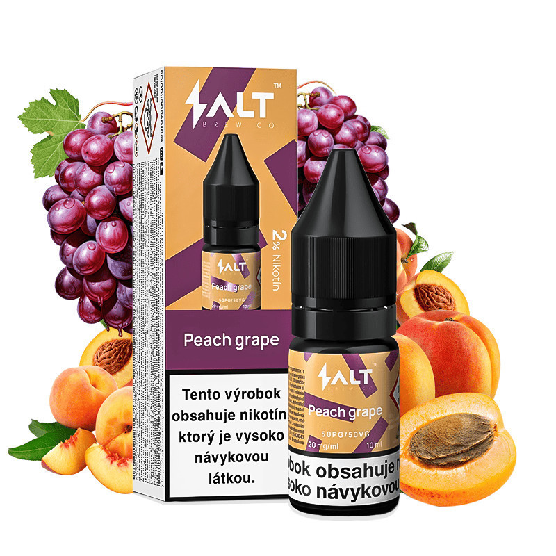 10ml Peach Grape Salt Brew Co e-liquid | www.e-smoke.sk