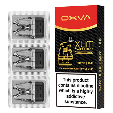 3-PACK OXVA Xlim V3 Top Fill SS cartridge | www.e-smoke.sk