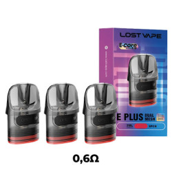 3-PACK Lost Vape E-Plus DUAL MESH (RED) cartidge | www.e-smoke.sk