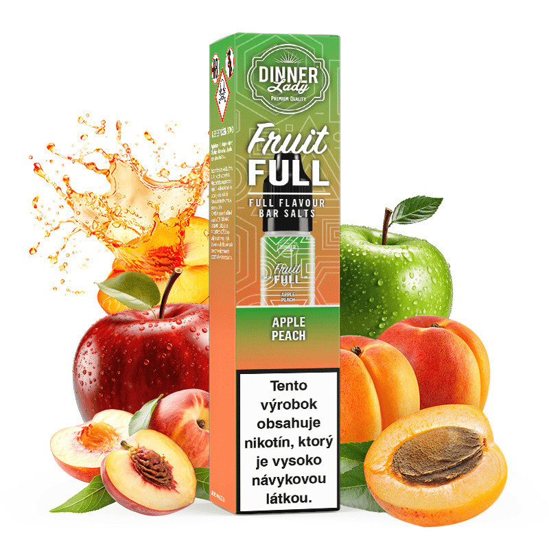 10 ml Apple Peach Dinner Lady Bar Salt e-liquid | www.e-smoke.sk