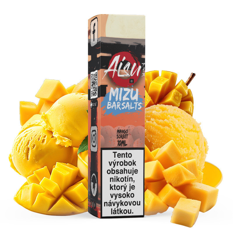 10ml Mango Sorbet Aisu MIZU Bar Salts e-liquid | www.e-smoke.sk