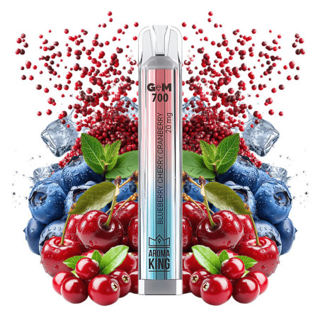 GemBAR Blueberry Cherry Cranberry Aroma King jednorazová el. cigareta