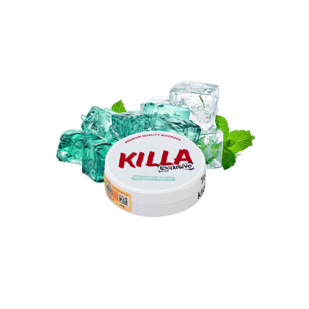 Green Mint KILLA nikotínové vrecúška