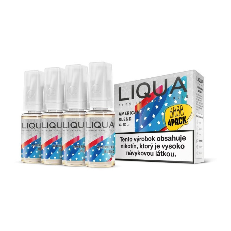 4-Pack Americký tabak LIQUA Elements E-Liquid