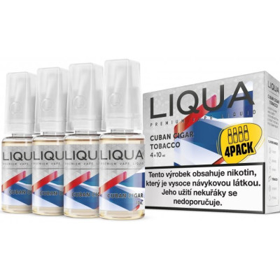 4-Pack KUBÁNSKA CIGARA  LIQUA ELEMENTS E-LIQUID