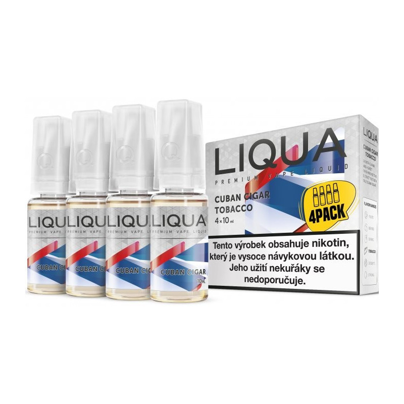 4-Pack KUBÁNSKA CIGARA  LIQUA ELEMENTS E-LIQUID