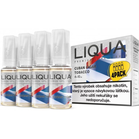 4-Pack KUBÁNSKA CIGARA  LIQUA ELEMENTS E-LIQUID