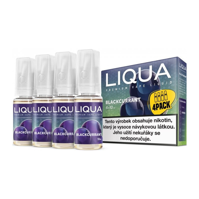 4-Pack Čierna ríbezľa LIQUA Elements E-Liquid