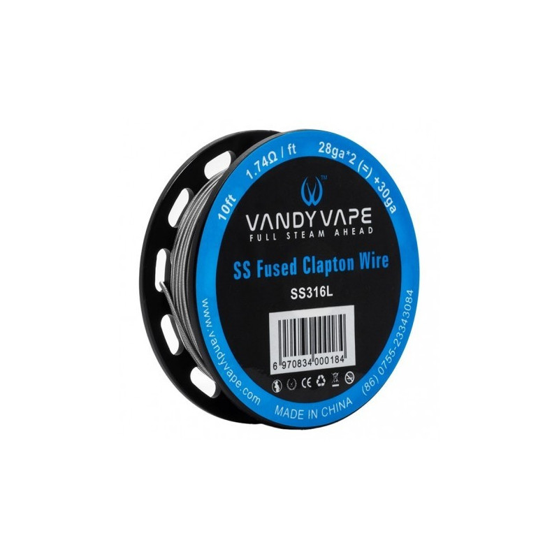 Vandy Vape SS Fused Clapton Wire SS316L 28ga*2 +30ga (3m)