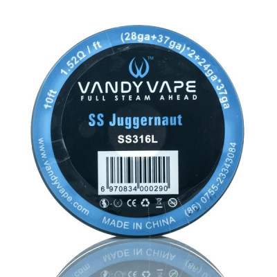 Vandy Vape SS Juggernaut SS316L (28ga+37ga)*2+24ga*37ga (3m)
