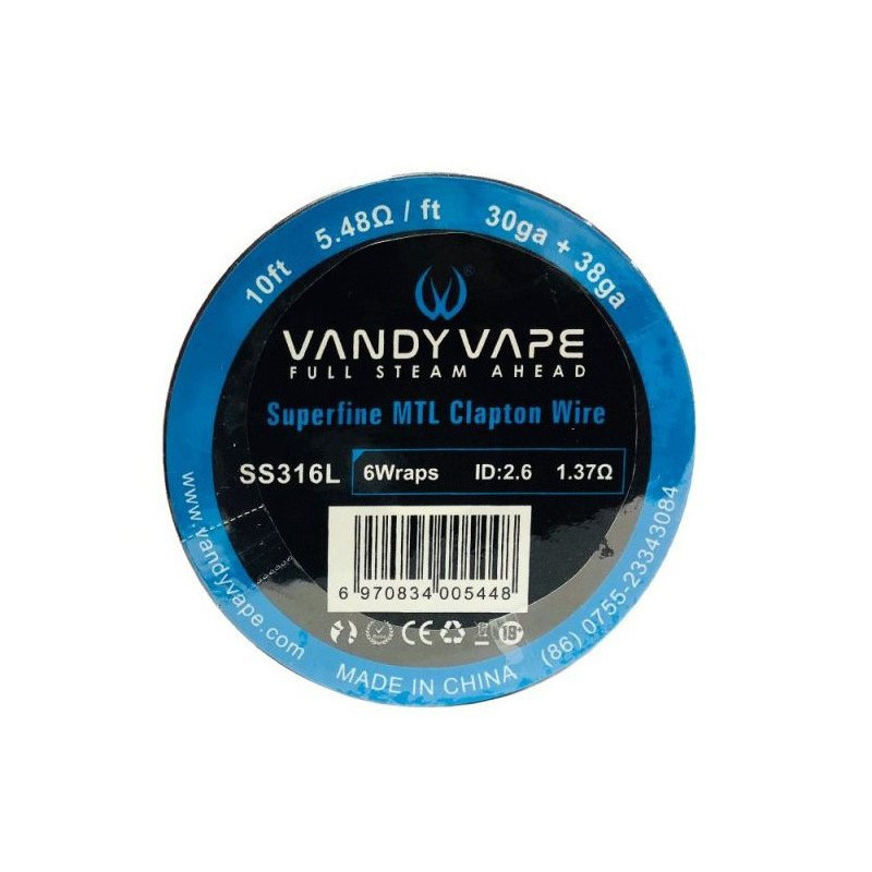 Vandy Vape SS316L Superfine MTL Clapton_30ga+38ga