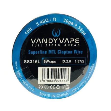 Vandy Vape SS316L Superfine MTL Clapton_30ga+38ga